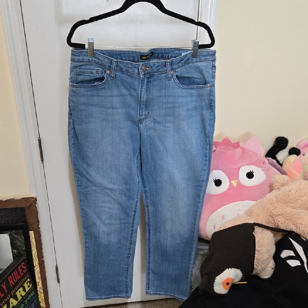Lee Light Blue Ankle Jeans